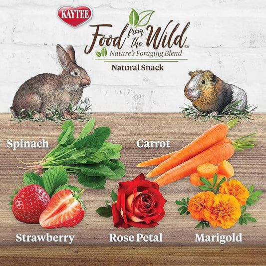 Kaytee Food from The Wild Natural Snack for Pet Rabbits, Guinea Pigs and Other Small Animals, 1 Ounce (Pack of 2)