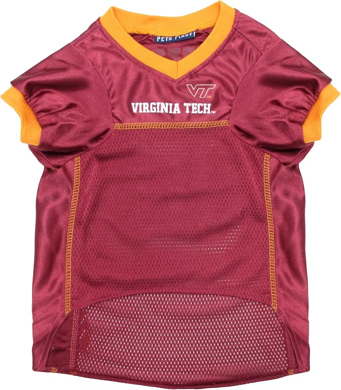 Pets First NCAA College Virginia Tech Hokies Mesh Jersey for DOGS & CATS, Small.Licensed Dog Jersey with your Favorite Football/Basketball College Team