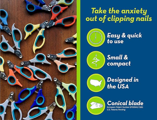 Zen Clipper Pet Nail Clipper for Dogs – Dog Nail Clipper for Safer Dog Grooming and Nail Care - Clean, Quiet, and Easy-to-Use Stainless Steel Dog Nail Trimmer - (5mm Hole)