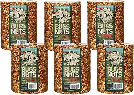 6-Pack of Mr. Bird Bugs, Nuts, & Fruit Large Cylinder Bugs, Nuts & Fruit 4 lbs. 2 oz.