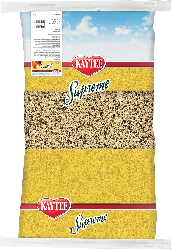 Kaytee Supreme Pet Canary & Finch Food, Natural Seed & Grain Blend with Added Vitamins & Minerals, No Artificial Colors or Flavors, 20 Pounds