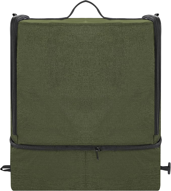 apollo walker Portable Cat Travel Litter Box with Zipped Waterproof Bag,No Collapse with Hard Base Insert at Bottom, No Leakage, No Smell, Easy to Carry, Easy to Use in Hotels, Car Green