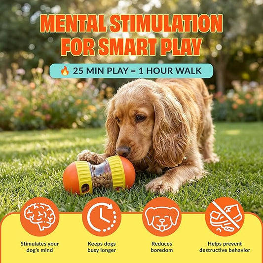 Dog Treat Dispenser Toy interactive-Treat puzzle toys for dogs mental stimulation-puzzle feeder dog & cognitive toys for dogs–Durable stimulating dog toys for Boredom-Limited Treat Dispensing Dog Toys