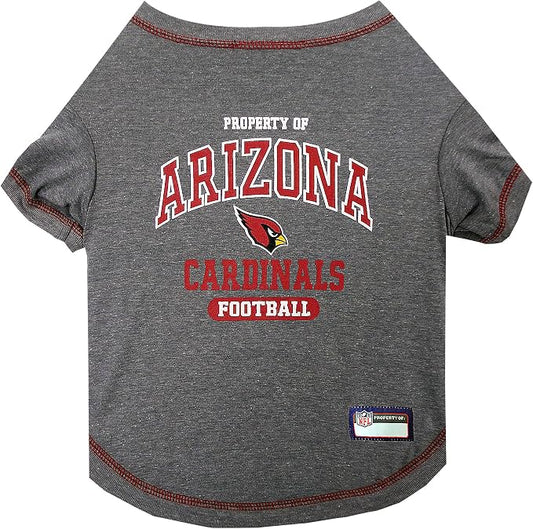 NFL Arizona Cardinals Dog T-shirt Small. - Licensed Shirt for Pets Team Colored with Team Logos- Premium Stretchable Materials for the comfort of your Dog & Cat
