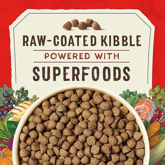 Stella & Chewy's SuperBlends Raw Coated Wholesome Grains Puppy Cage-Free Chicken & Wild-Caught Salmon Recipe with Superfoods, 21 lb. Bag