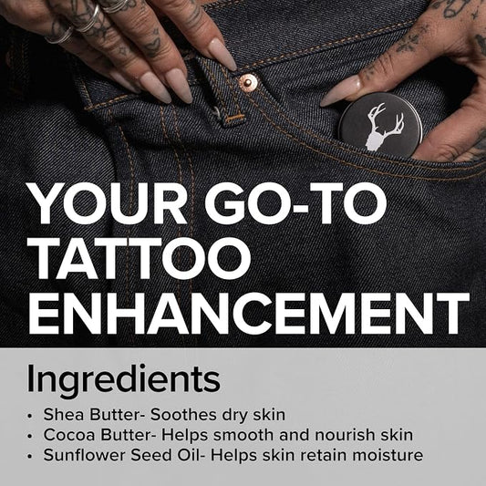 Mad Rabbit Tangerine & Vanilla Balm Salve - Tattoo Balm & Aftercare Cream, Color Enhancement that Revives Old Tattoos, Hydrates New Tattoos