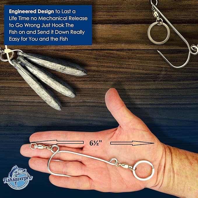 fish descending return device - 2 Pack- Compact & reliable release device built for long life. No mechanical release to fail. Great for red snapper. Unlike venting tools NOAA preferred.