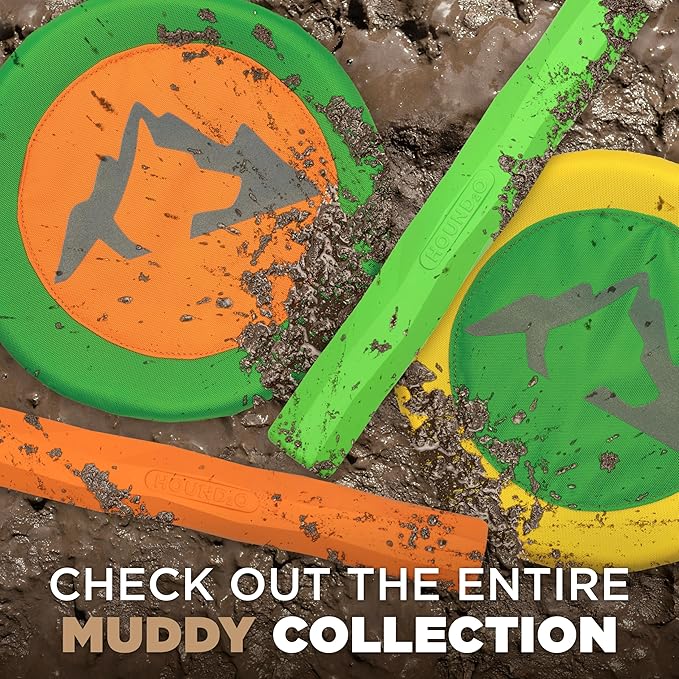 Playology HOUND2O Dog Toys | Reflective Flyer Toy Frisbee for Dogs | Orange Outdoor Dog Toy for Fetch