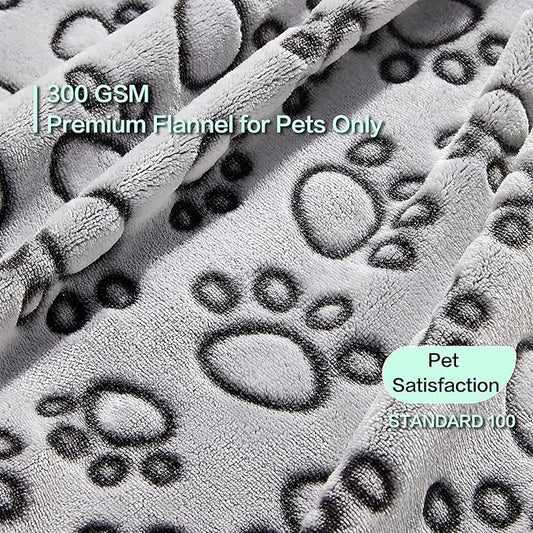 Stuffed® Premium Soft Dog Blanket Washable, 40"x32" Cat Blanket for Indoor Cats Large Medium Small Dog Puppy Essentials (Grey)