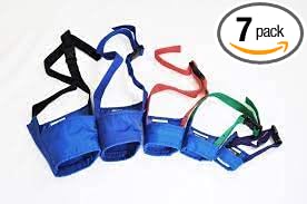 Four Flags Over Aspen Quick Muzzle 7-Piece Set - Blue, Nylon, Dog, Medium & Large Breeds