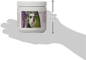 Healthy Breeds Miniature Schnauzer Multivitamin for Dogs - Vet Recommended Daily Supplement - Bacon Flavored - 60 Soft Chews