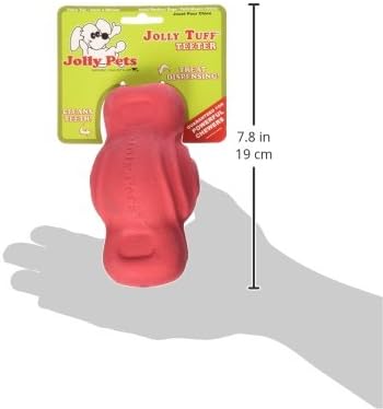 Jolly Pets Tuff Range Tuff Teeter Bouncing Treat Dispenser Dog Toy, 5 Inches, Red
