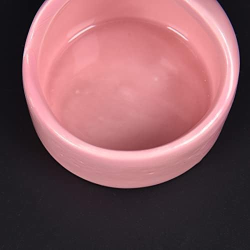 3 Pcs Hamster Bowl Ceramic Hamster Feeding Bowls Small Animal Food Bowl and Water Dish Feeder Hedgehog Food Bowl No Spill No Turnover Food Water Dish for Guinea Pig Rodent Gerbil Cavy(Blue+Pink+White)