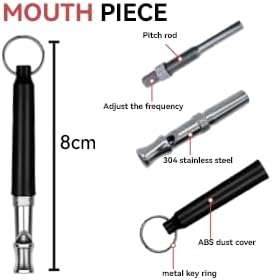 2 Pack Dog Whistle - Dog Whistle to Stop Barking Neighbor's Dog & Long Range Recall, Adjustable Ultrasonic Silent Dog Whistle with Lanyard for Training Recall, Professional Obedience