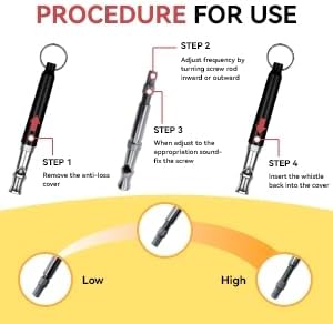2 Pack Dog Whistle - Dog Whistle to Stop Barking Neighbor's Dog & Long Range Recall, Adjustable Ultrasonic Silent Dog Whistle with Lanyard for Training Recall, Professional Obedience