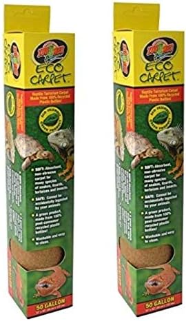 Zoo Med Eco Carpet Reptile Carpet - Tan 50 Gallon (15" x 48") - Pack of 2