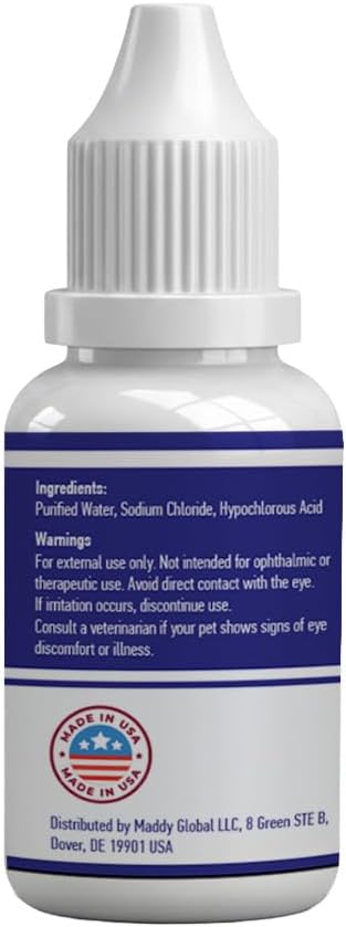 Dog Eye Drops and cat Eye Drops, pet Eye Drop,Relieve Dry Eyes Pink Eyes, Pet Tear Stain Cleaner Horses (0.98 Fl Oz)