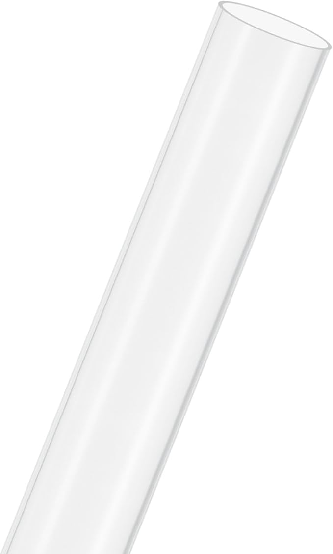 M METERXITY Clear Plastic Tube, 26mm[1.02"] ID x 28mm[1.1"] OD High Impact Rigid Polycarbonate Round Pipes for Water Plumbing/Lighting/Aquariums/Models, Plastic Tubing [305mm/12IN]