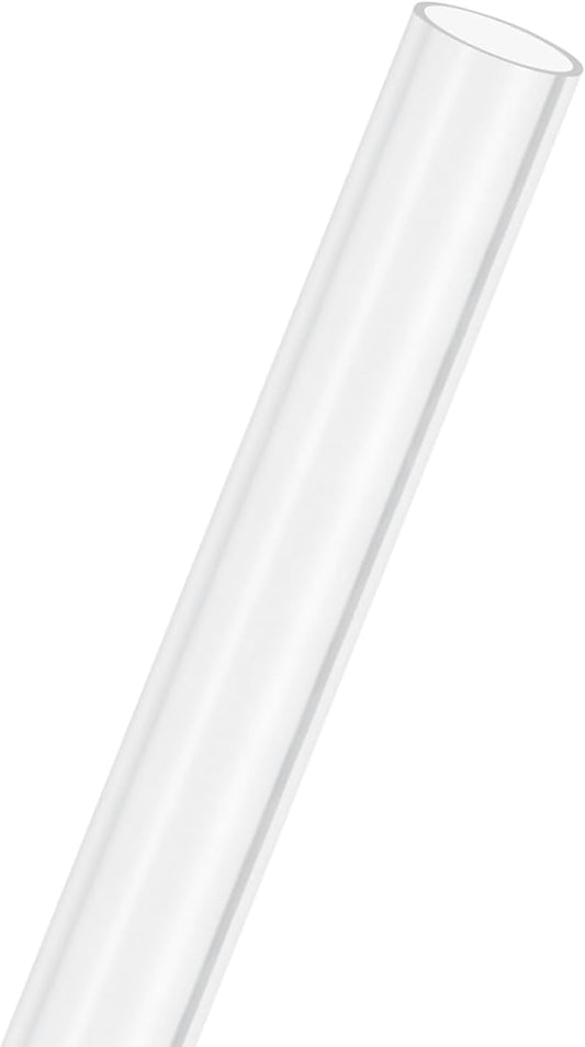 M METERXITY Clear Plastic Tube, 15mm[0.59"] ID x 17mm[0.67"] OD High Impact Rigid Polycarbonate Round Pipes for Water Plumbing/Lighting/Aquariums/Models, Plastic Tubing [305mm/12IN]