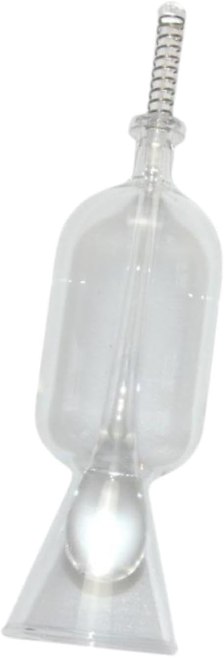 Baoblaze Glass Fishes Food Dispenser Fishtank Accessories Multipurpose Transparent Press Type Feeding Tool for Tropical Fishes Goldfish, Straight
