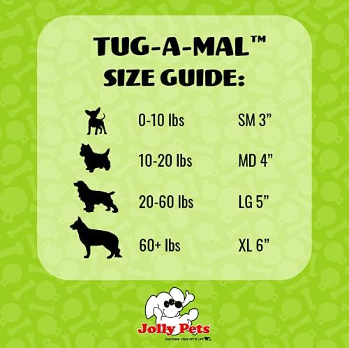Jolly Pets Jolly Tug-a-Mal Crab Tug/Squeak Toy, Medium, Crab (JTA63)