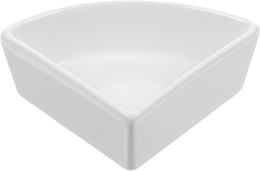 iplusmile Ceramic Hamster Food Bowl, White, 5"