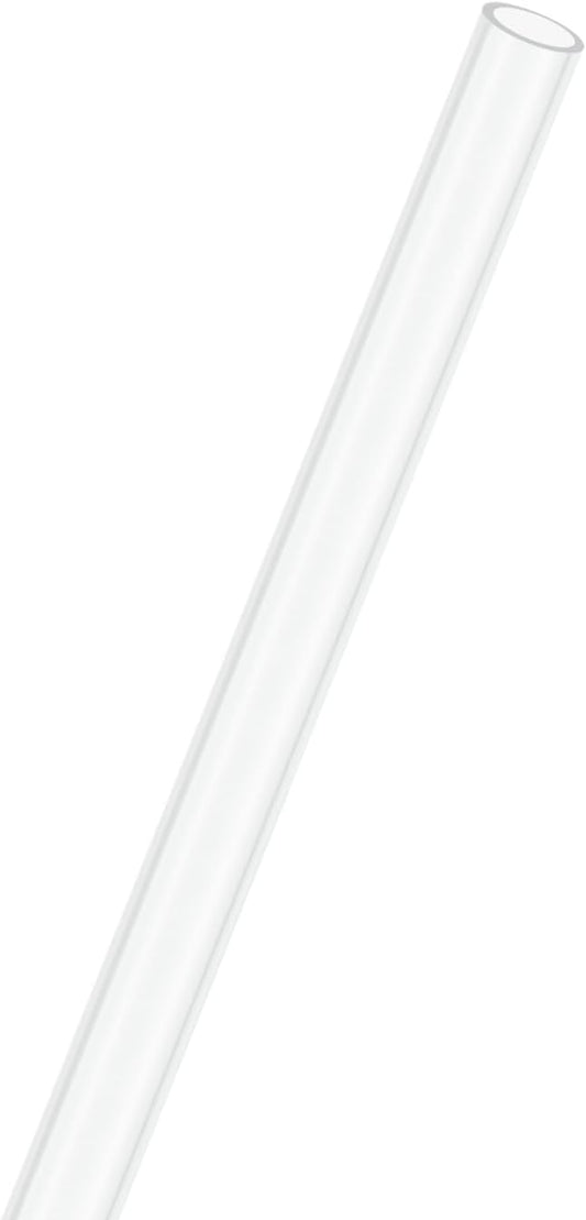 M METERXITY 1-Pack Clear Plastic Tube, 4mm[0.16"] ID x 5mm[0.2"] OD High Impact Rigid Polycarbonate Round Pipes for Water Plumbing/Lighting/Aquariums/Models, Plastic Tubing [305mm/12IN]