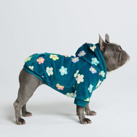 Spark Paws Dog Hoodie – Premium Dog Sweater for Small, Medium, and Large Dogs | Warm Outfits for French Bulldogs, Pitbull, Puppy, Winter Jacket Alternative - Daisy - L