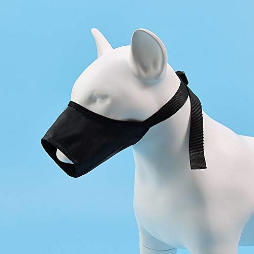 Dog Muzzles Suit, 7 PCS Adjustable Breathable Safety Small Medium Large Extra Dog Muzzles for Anti-Biting Anti-Barking Anti-Chewing Safety Protection (Black)