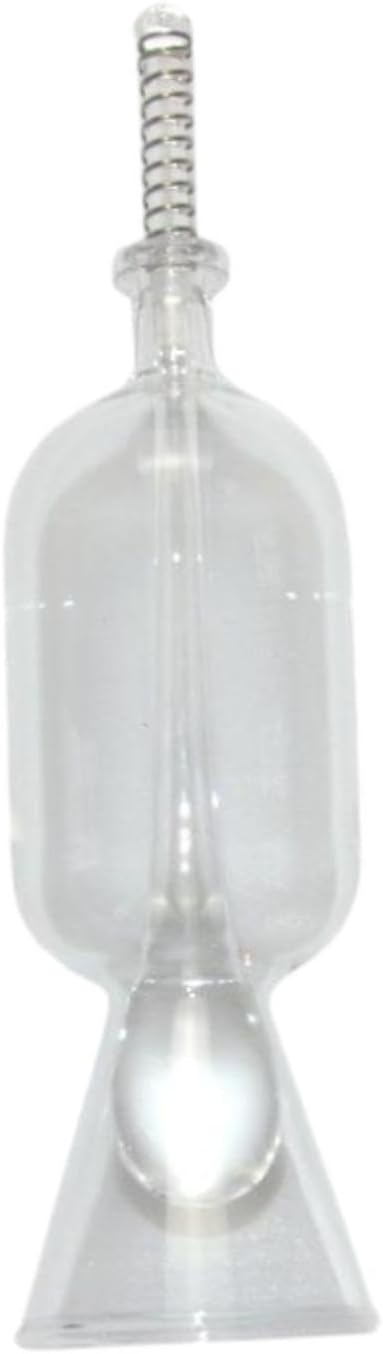 Baoblaze Glass Fishes Food Dispenser Fishtank Accessories Multipurpose Transparent Press Type Feeding Tool for Tropical Fishes Goldfish, Straight