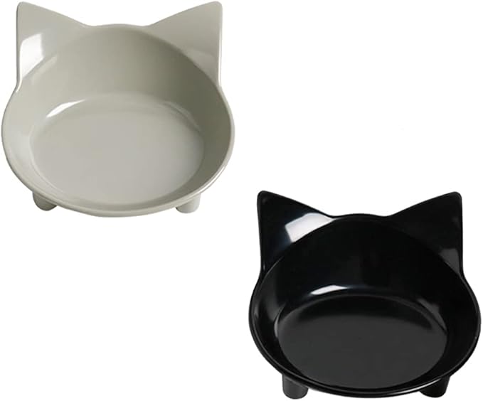 Pets Dog Cat Food Bowl – Non-Slip Wide, Shallow Pet Dish for Whisker Fatigue Relief, Safe for Puppies & Rabbits