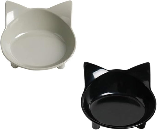 Pets Dog Cat Food Bowl – Non-Slip Wide, Shallow Pet Dish for Whisker Fatigue Relief, Safe for Puppies & Rabbits