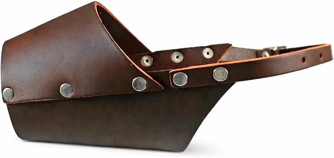 JorVet Leather Muzzle for Dog | Comfortable & Durable to Prevent Biting | Vet-Approved for Safety | Adjustable & Secure Fit | Extra Large | Brown