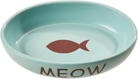 SPOT Ethical Products Portofino Dish Oval Cat Blue 6"