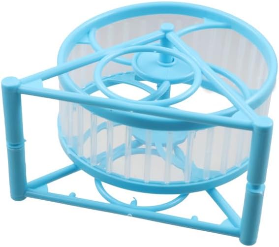 Hamster Wheel Sports Running Ball, Plastic Hamster Exercise Round Wheel, Small Animals Jogging Silent Spinner, Pet Rotatory Toy Accessories (Blue)