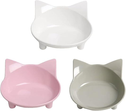 Cat & Dog Food Bowl – Non-Slip Wide Shallow Pet Dish for Whisker Fatigue Relief, Safe for Puppies & Rabbits(Safe Food-Grade)