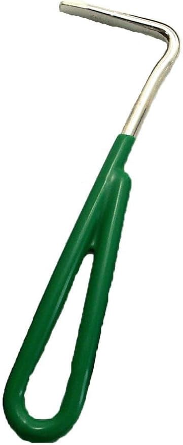 Intrepid International Vinyl Coated Horse Hoof Pick - Metal Hoof Pick, Grooming Tool Horse Pick for Hooves & Comfortable Handling - Green