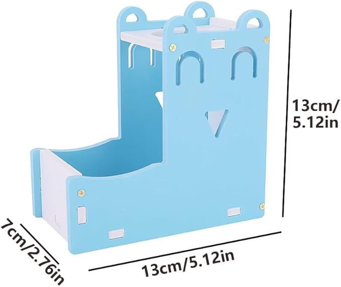 Hamster Water Bottle Stand, 2 in 1 Hanging Rat Auto Dispenser Small Animal Drinking Bottle Food Container Base Hideout Mouse Automatic Feeder Bowl Cage Toy Dwarf Hedgehog Pet Mice Gerbil Guinea Pig