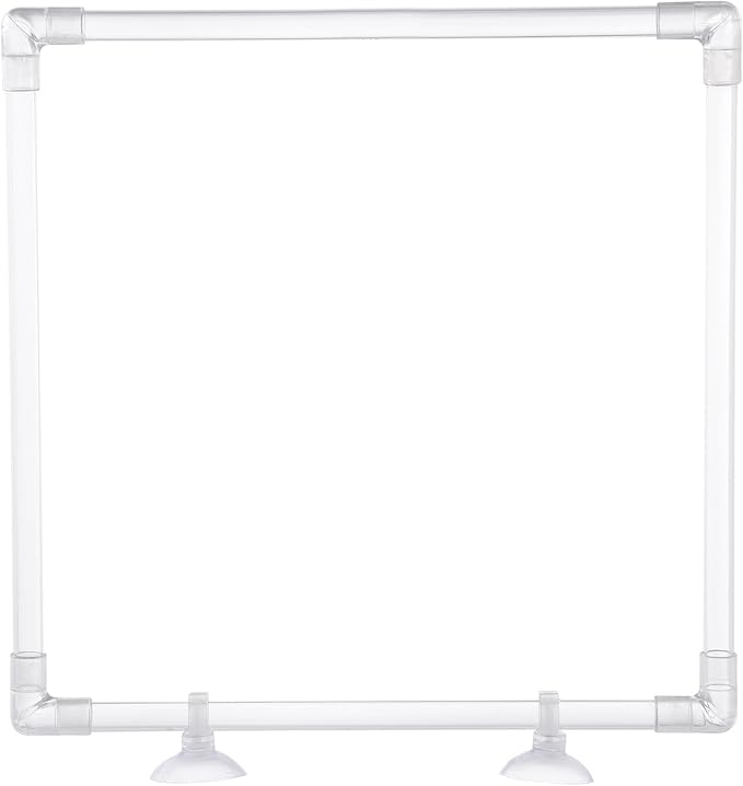 Clear Acrylic Aquariums Fish Feeding Rings with Easy Installation Suction Cup Prevents Food Drift and Waste 23x23CM