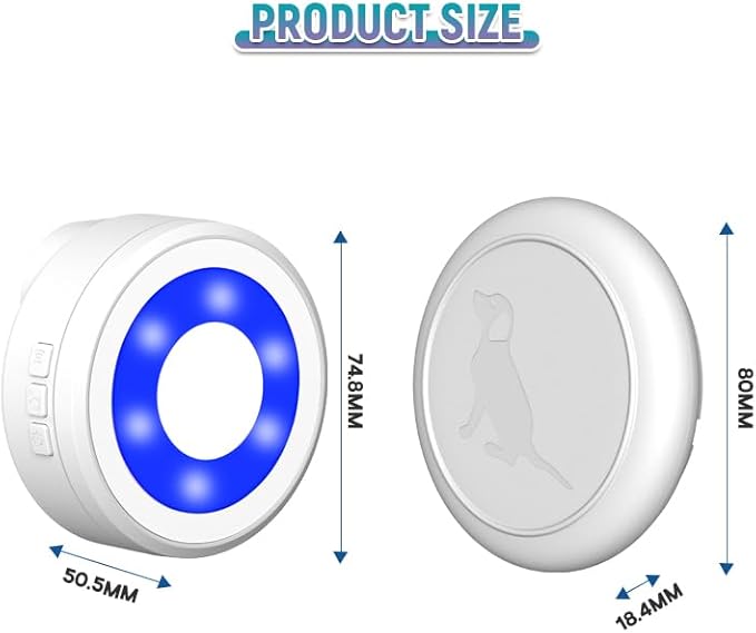 Scirove Wireless Dog Door Bell - Dog Bells to Go Outside for Potty Training, Dog Buttons for Communication, 58 Melodies & 4 Volume Pet Doorbell