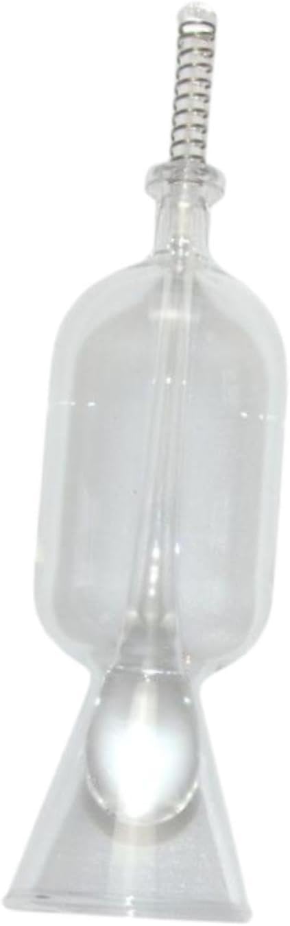 Baoblaze Glass Fishes Food Dispenser Fishtank Accessories Multipurpose Transparent Press Type Feeding Tool for Tropical Fishes Goldfish, Straight