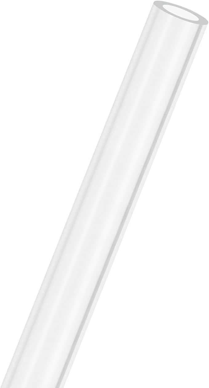 M METERXITY Clear Plastic Tube, 8mm[0.31"] ID x 12mm[0.47"] OD High Impact Rigid Polycarbonate Round Pipes for Water Plumbing/Lighting/Aquariums/Models, Plastic Tubing [305mm/12IN]