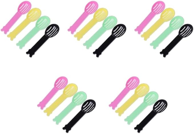 5-Pack Multifunctional Bath Sand Scoop, Pet Bedding Scoop, Hollowed-Out Bath Sand Scoop for Small Pets Such As Hamsters, Gerbils, and Dwarf Rabbits