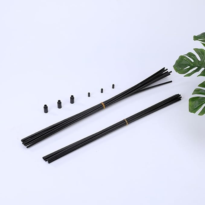 10 Pack Cat Interactive Toy Wand Replacement Rod 15'' DIY Kitten Teaser Plastic Tube Stick for Kitty Charmer Ribbon String Rainbow Strap Feather Plush Pet Cats Chaser Refills Bell