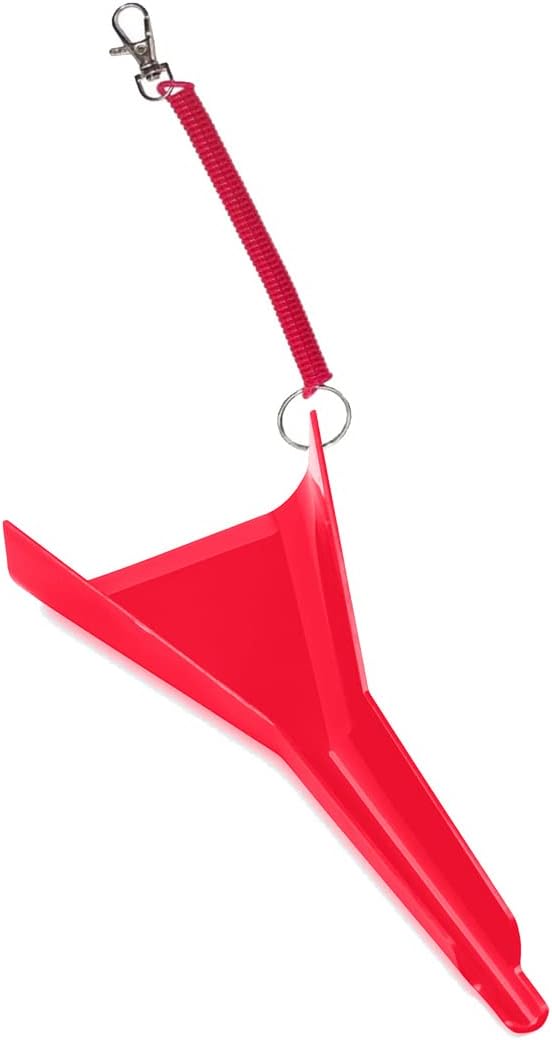 DryFur Hook On Pet Carrier Door - Water Funnel Spout - Guides Water into Dish (RED)