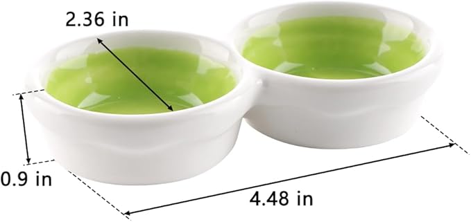 2 Pack Hermit Crab Food and Water Bowl Hamster Ceramic Bowl Anti-Turning Feeding Dish for Hamster Sugar Glider Hermit Crab (Random Color)