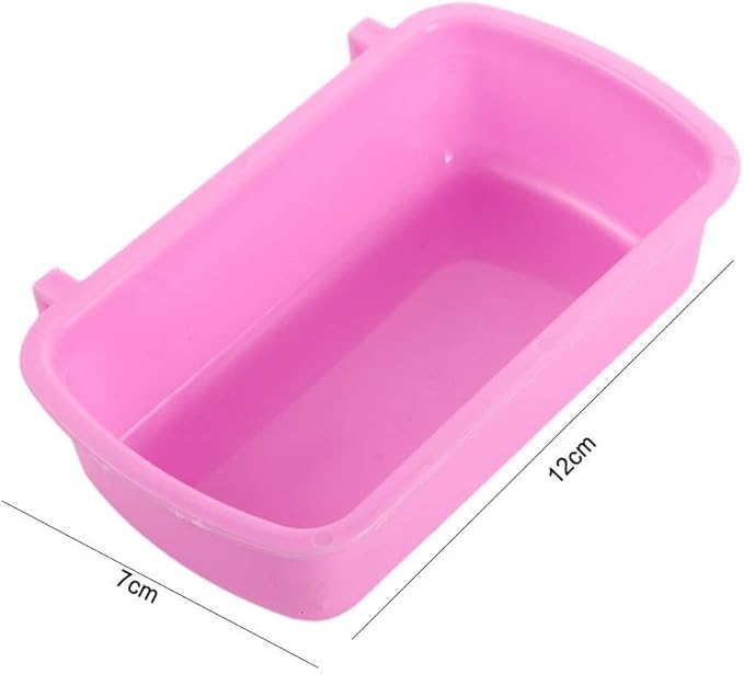 Feeder Bowl 4PCS Hamster Bowls Small Pet Food Feeder Food Tray Creative Plastic Hanging Water Drinking Device Bird Pigeon Feeding Cup Pet Products