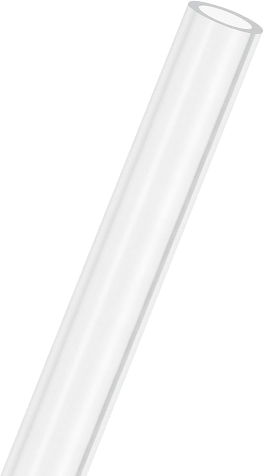 M METERXITY Clear Plastic Tube, 10mm[0.39"] ID x 14mm[0.55"] OD High Impact Rigid Polycarbonate Round Pipes for Water Plumbing/Lighting/Aquariums/Models, Plastic Tubing [305mm/12IN]