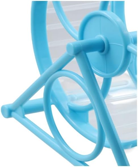 Hamster Wheel Sports Running Ball, Plastic Hamster Exercise Round Wheel, Small Animals Jogging Silent Spinner, Pet Rotatory Toy Accessories (Blue)