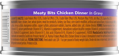 Friskies Chicken Dinner in Gravy Meaty Bits, 5.5 Oz (Pack of 3)